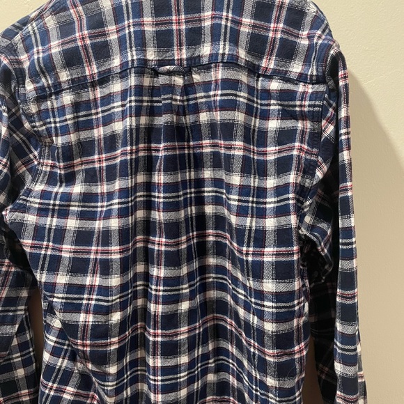 Jachs | Men’s Stone & Brown Plaid Flannel Shirt Size Large - Picture 3 of 5